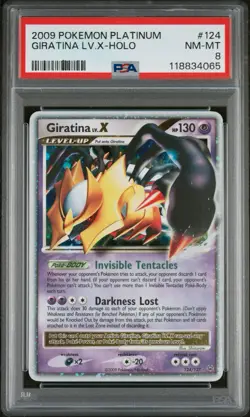 2009 Pokemon Platinum Giratina Lv.x Holo 124 PSA 8 - Image 1