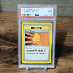1999 POKEMON BASE SET UNLIMITED #90 SUPER POTION PSA 9 - Image 1