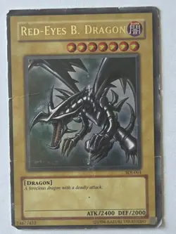 Yugioh Red-Eyes B. Dragon SDJ-001 Ultra Rare Unlimited DMG - Image 1