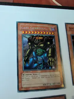 Yu-Gi-Oh Gate Guardian Set Metal Raiders MRD-000 025 026 027 1st Edition 1996 NM - Image 3