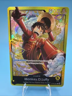 One Piece - ST29 Monkey.D.Luffy 001 Leader Gold Foil Promo - Image 1