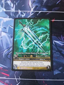 World of Warcraft TCG Thunderfury, Blessed Blade of the Windseeker EA Art Promo - Image 1