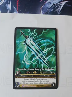 World of Warcraft TCG Thunderfury, Blessed Blade of the Windseeker EA Art Promo - Image 3