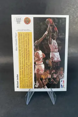 1991-92 Upper Deck - Award Winners - Michael Jordan #AW4 MVP Hologram SP D - Image 2