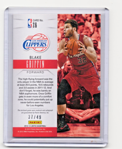 2012-13 Panini Limited Blake Griffin Material Monikers Auto Patch #'d/49 - Image 2