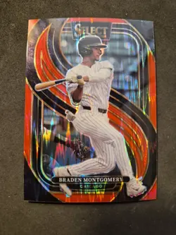 Braden Montgomery [Red Flash Prizm] #125 2025 Panini Select #'d 84/149 - Image 1