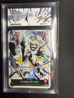 Monkey D Luffy St21-001 Leader English Ace 10 Graded Perfect Subgrades - Image 1