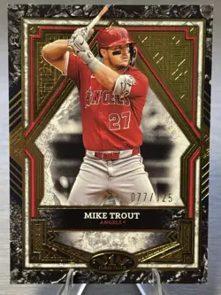 💫⚾MIKE TROUT 2025 Topps Tier One Gold Parallel /125 #LA ANGELS MEGASTAR!!!⚾💫 - Image 1