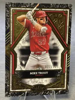 💫⚾MIKE TROUT 2025 Topps Tier One Gold Parallel /125 #LA ANGELS MEGASTAR!!!⚾💫 - Image 2
