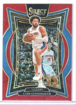 2024-25 Panini Select #65 Cade Cunningham Red Prizm #/199 - Image 1