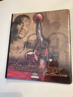 2003-04 LEBRON JAMES Upper Deck FRESHMAN ROOKIE BASKETBALL CARD BINDER, no cards - Image 1