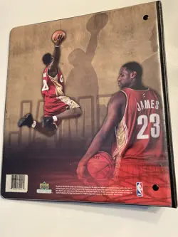 2003-04 LEBRON JAMES Upper Deck FRESHMAN ROOKIE BASKETBALL CARD BINDER, no cards - Image 2