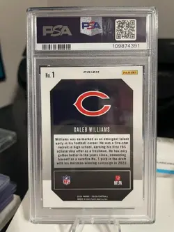 2024 Panini Prizm Caleb Williams Emergent Green Ice Prizm (RC) Chicago Bears - Image 2