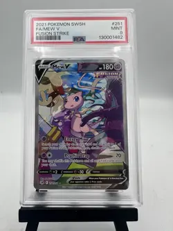 Mew V (Alternate Full Art) 251/264 Swsh08: Fusion Strike Holo PSA 9 - Image 1