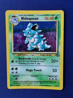 Pokemon TCG Nidoqueen Jungle 7/64 Unlimited Holo Rare Card - Image 1
