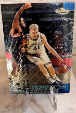Dirk Nowitzki NBA Card Lot (2) Dallas Mavericks 1999 Topps Finest SP Authentic - Image 2