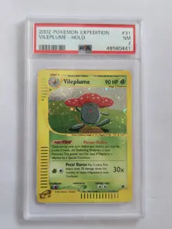 Pokemon 2002 Vileplume Expedition Base Set Holo Rare Card 31/165 E-Reader PSA 7 - Image 1