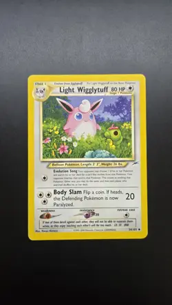 Light Wigglytuff 54/105 Neo Destiny Regular Pokemon Card - Ungraded - Image 1
