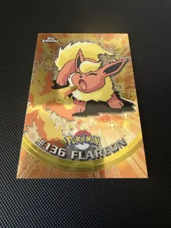 Pokemon Topps Chrome Card 2000 #136 Flareon Mint Condition - Image 1