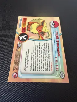 Pokemon Topps Chrome Card 2000 #136 Flareon Mint Condition - Image 2