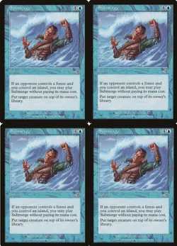"Submerge" x4 - Magic The Gathering Card - Nemesis - 4-Card Playset - Image 1