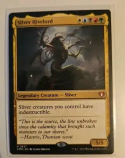 Sliver Hivelord 937 Commander Masters Normal NM - Image 1