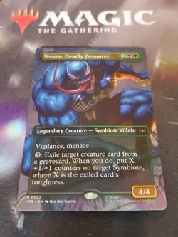 Mtg. Venom, Deadly Devourer. Foil Borderless. Marvel's Spider-Man. Nm - Image 1