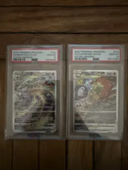 PSA 10 CHARIZARD VSTAR & MEWTWO VSTAR SAR SET Japanese Pokemon Cards - Image 1