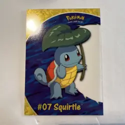 Vintage Pokemon Card, Squirtle #07, Clear Acetate Card, PC4, Animation Edition - Image 1