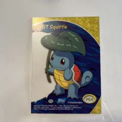 Vintage Pokemon Card, Squirtle #07, Clear Acetate Card, PC4, Animation Edition - Image 2