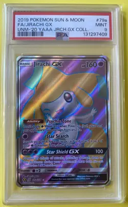 Pokemon TCG Jirachi GX 79a/236 Full Art Unified Minds PSA 9 - Image 1