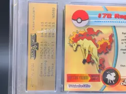 2000 Pokemon Chrome Series 1 Sparkle Rapidash #78 GSG 9 - Image 4