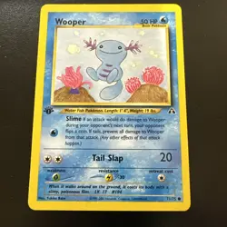 Wooper 1st Edition 71/75 LP/NM Neo Discovery Regular Common Pokemon TCG - Image 1