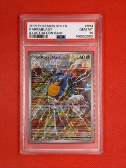2025 POKEMON BLK EN-BLACK BOLT ILLUSTRATION RARE #094 KARRABLAST PSA 10 - Image 1