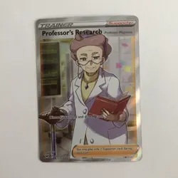 Pokemon Professor's Research 201/202 Sword & Shield Ultra Rare Full Art Holo TCG - Image 1
