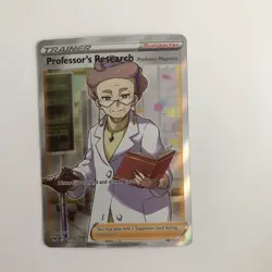 Pokemon Professor's Research 201/202 Sword & Shield Ultra Rare Full Art Holo TCG - Image 2