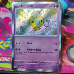 Drifloon 155/091 – Paldean Fates Shiny Rare – LP Pokemon TCG - Image 1