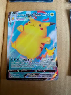 Pokemon Celebrations Surfing Pikachu VMAX Full Art 09/25 Near Mint / Mint - Image 1