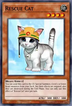 3x RA02-EN001 Rescue Cat Ultra Rare 1st Edition YuGiOh PREORDER - Image 1