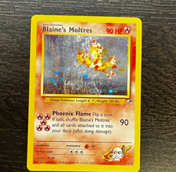 Blaine’s Moltres No. 146 Pokemon TCG Japanese Gym 2 Challenge Vintage Holo MP - Image 1
