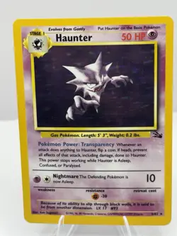 👻Haunter 6/62 Fossil Holo Pokemon Card WOTC Vintage MP - Image 1
