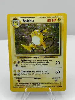 🔥 Raichu Holo 14/102 – Base Set – Vintage Pokemon Card NM Clean 🔥 - Image 1