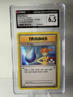 Pokemon Gym Badge (Misty) XY204 XY Black Star Promo CGC 6.5 Graded Card - Image 1
