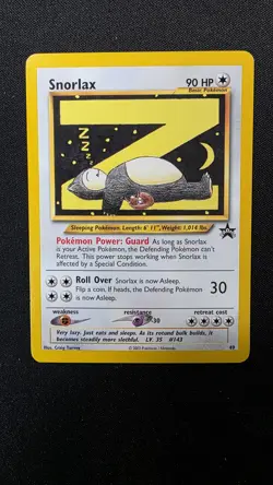 Snorlax 49/53 WOTC Black Star Promo Card 2002 Vintage pokemon 49 - Image 1