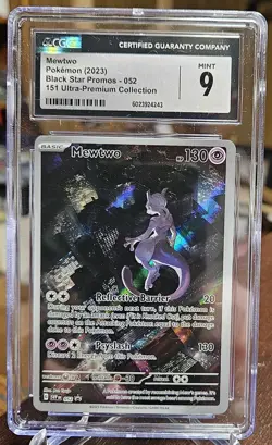 Pokemon 151 Mewtwo 052 Scarlet & Violet Promo Card Holo Illustration Rare CGC 9 - Image 1