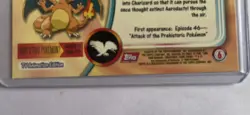 #06 Charizard Topps TV ANIMATION Pokemon Card Red LOGO . Year 1999 - Image 3