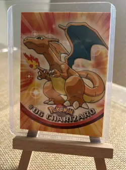 #06 Charizard Topps TV ANIMATION Pokemon Card Red LOGO . Year 1999 - Image 4