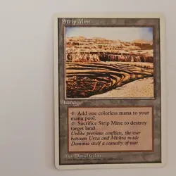 Magic: The Gathering Strip Mine Core Set 4th Edition Land Card Regular 1995 - Image 1