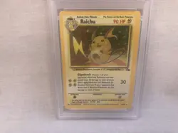 PSA 5 WOTC 1999 Fossil Unlimited Raichu 14/62 Holo Rare Card EX - Image 2