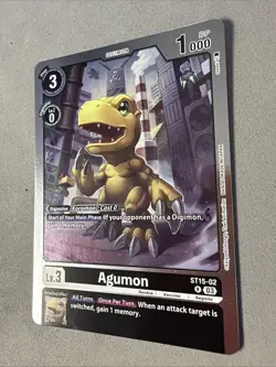 Digimon TCG * Agumon ST15-02 Rare FOIL* Dragon of Courage * NM Card - Image 2